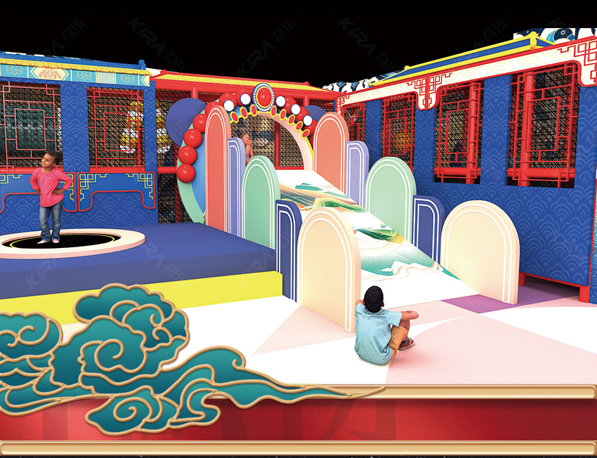 特別是在傳統(tǒng)節(jié)日中，在這樣國(guó)風(fēng)的兒童親子樂(lè)園中游玩，更有氛圍。